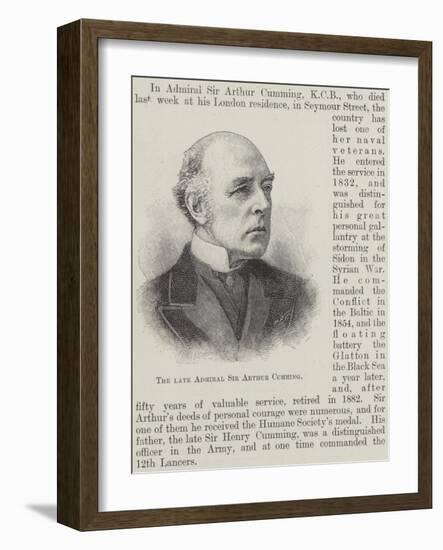 The Late Admiral Sir Arthur Cumming-null-Framed Giclee Print