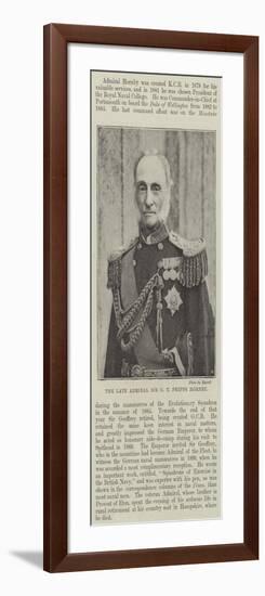 The Late Admiral Sir G T Phipps Hornby-null-Framed Giclee Print