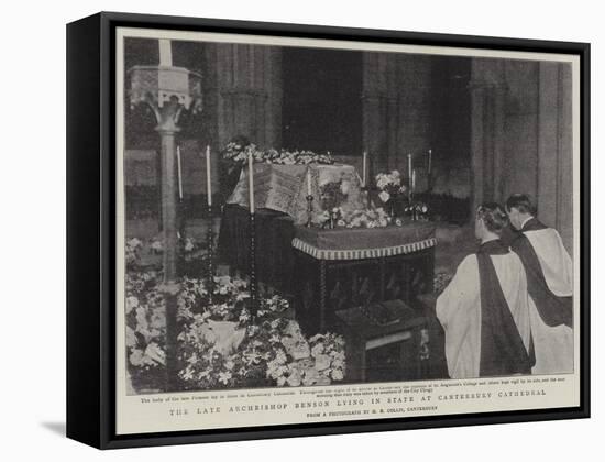 The Late Archbishop Benson Lying in State at Canterbury Cathedral-null-Framed Stretched Canvas