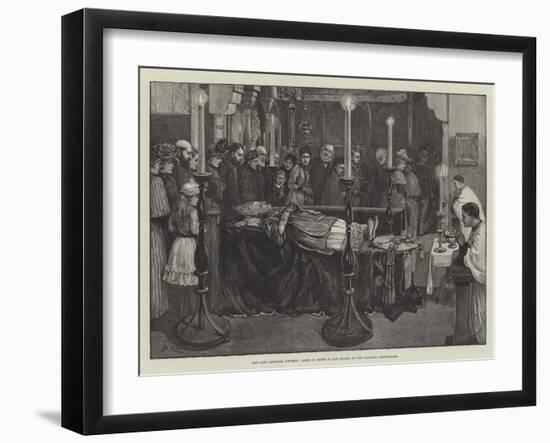 The Late Cardinal Newman, Lying in State in the Chapel of the Oratory, Birmingham-Amedee Forestier-Framed Giclee Print