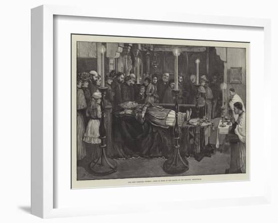 The Late Cardinal Newman, Lying in State in the Chapel of the Oratory, Birmingham-Amedee Forestier-Framed Giclee Print