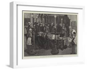 The Late Cardinal Newman, Lying in State in the Chapel of the Oratory, Birmingham-Amedee Forestier-Framed Giclee Print