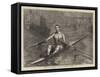 The Late Champion Sculler, Renforth, on the Tyne-Sydney Prior Hall-Framed Stretched Canvas