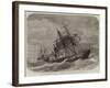 The Late Collision Off the Lizard, HMS Terrible Towing the Calcutta into Plymouth-null-Framed Giclee Print