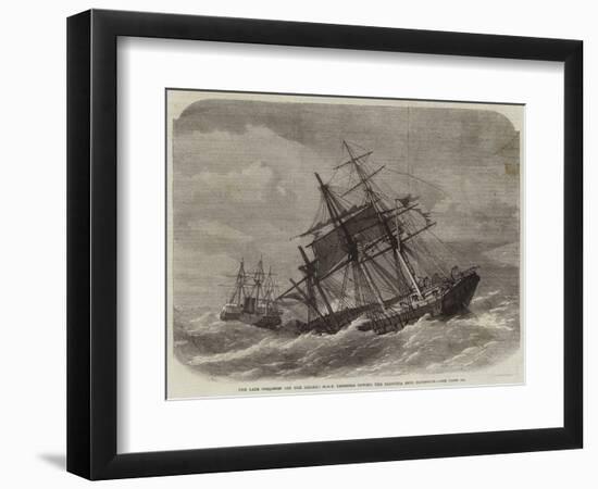 The Late Collision Off the Lizard, HMS Terrible Towing the Calcutta into Plymouth-null-Framed Giclee Print
