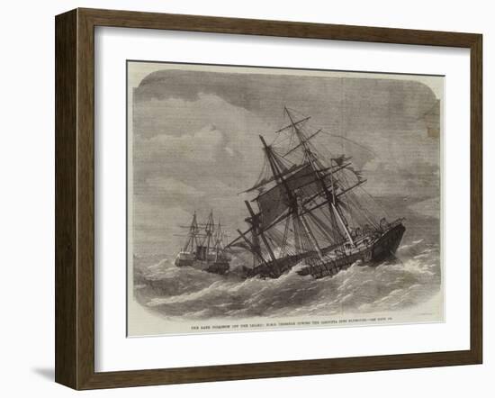 The Late Collision Off the Lizard, HMS Terrible Towing the Calcutta into Plymouth-null-Framed Giclee Print