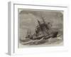 The Late Collision Off the Lizard, HMS Terrible Towing the Calcutta into Plymouth-null-Framed Giclee Print