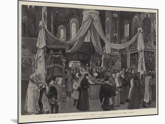 The Late Czar Alexander III Lying in State at the Cathedral of St Michael the Archangel-Amedee Forestier-Mounted Giclee Print