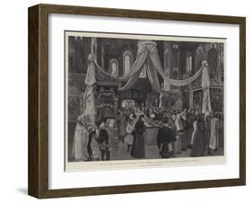The Late Czar Alexander III Lying in State at the Cathedral of St Michael the Archangel-Amedee Forestier-Framed Giclee Print