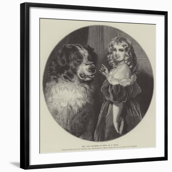 The Late Duchess of Teck as a Child-Edwin Landseer-Framed Premium Giclee Print