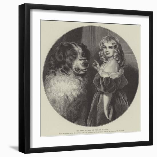 The Late Duchess of Teck as a Child-Edwin Landseer-Framed Giclee Print