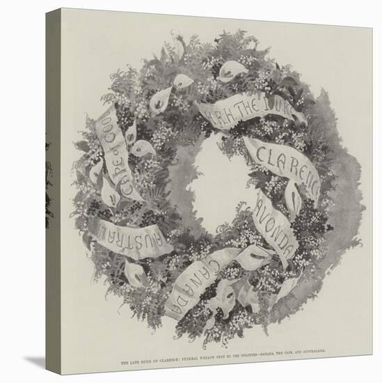 The Late Duke of Clarence, Funeral Wreath Sent by the Colonies, Canada, the Cape, and Australasia-null-Stretched Canvas