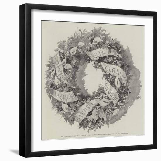 The Late Duke of Clarence, Funeral Wreath Sent by the Colonies, Canada, the Cape, and Australasia-null-Framed Giclee Print