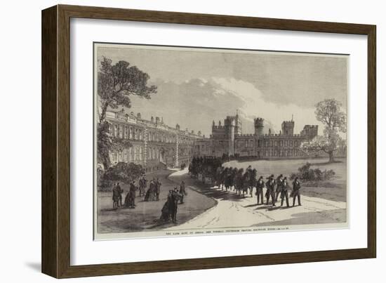 The Late Earl of Derby, the Funeral Procession Leaving Knowsley House-null-Framed Giclee Print