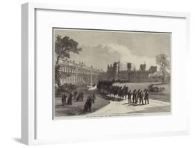 The Late Earl of Derby, the Funeral Procession Leaving Knowsley House-null-Framed Giclee Print