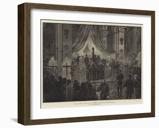 The Late Emperor of Russia Lying in State in the Church of St Peter and St Paul-null-Framed Giclee Print