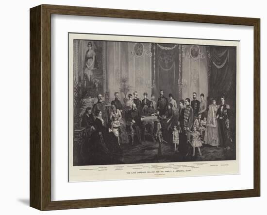 The Late Emperor William and His Family, a Memorial Scene-null-Framed Giclee Print