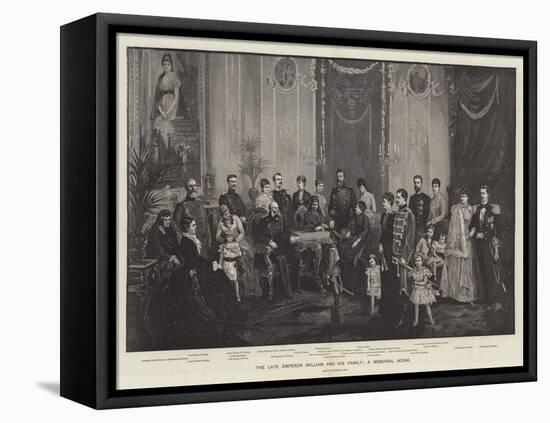 The Late Emperor William and His Family, a Memorial Scene-null-Framed Stretched Canvas