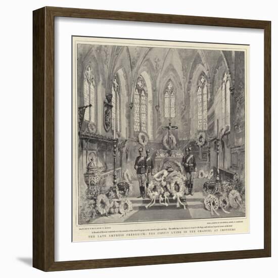 The Late Empress Frederick, the Coffin Lying in the Chancel at Cronberg-William T. Maud-Framed Giclee Print