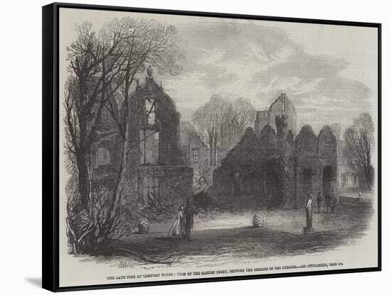 The Late Fire at Campden House, View of the Garden Front, Showing the Remains of the Theatre-Edmund Morison Wimperis-Framed Stretched Canvas