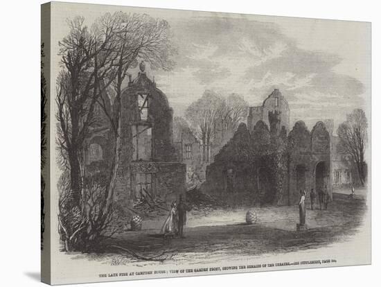 The Late Fire at Campden House, View of the Garden Front, Showing the Remains of the Theatre-Edmund Morison Wimperis-Stretched Canvas
