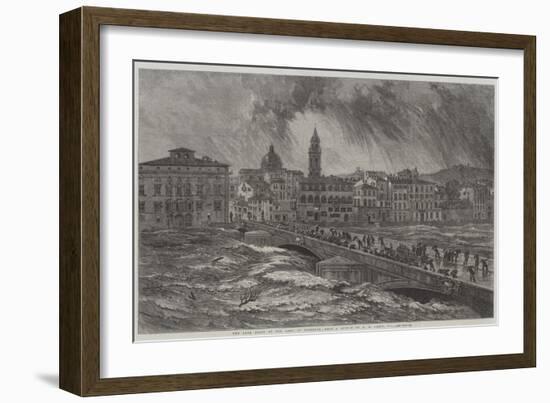 The Late Flood of the Arno at Florence-Edward William Cooke-Framed Giclee Print