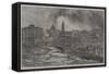 The Late Flood of the Arno at Florence-Edward William Cooke-Framed Stretched Canvas