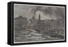 The Late Flood of the Arno at Florence-Edward William Cooke-Framed Stretched Canvas