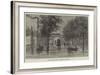 The Late Floods, Scene in Caversham Road, Reading-null-Framed Giclee Print