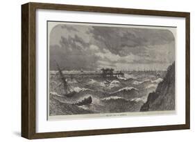 The Late Gale at Tynemouth-null-Framed Giclee Print