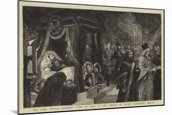 The Late General Skobeleff Lying in State in the Church of Tryech Swjatitelei, Moscow-Charles Joseph Staniland-Mounted Giclee Print