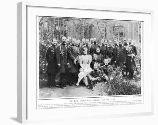 The Late Grand Duke Sergius and His Staff-null-Framed Photographic Print