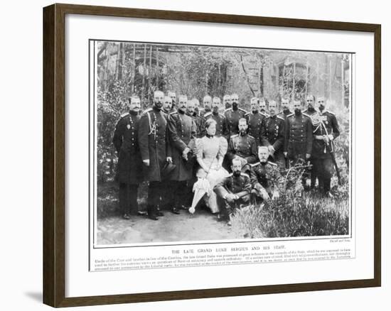 The Late Grand Duke Sergius and His Staff-null-Framed Photographic Print