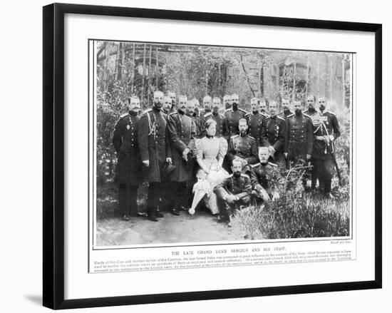 The Late Grand Duke Sergius and His Staff-null-Framed Photographic Print