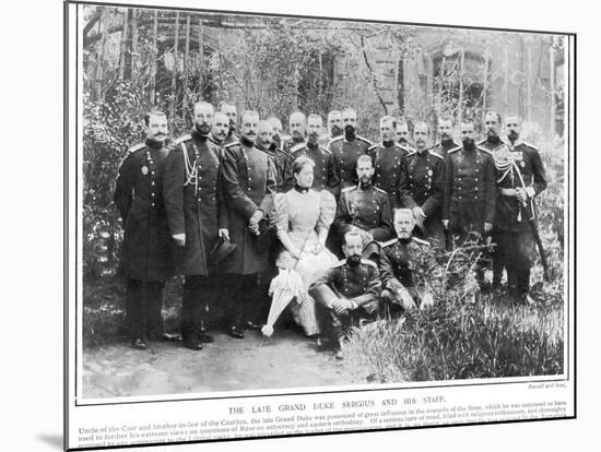 The Late Grand Duke Sergius and His Staff-null-Mounted Photographic Print