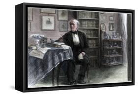 The Late Hans Christian Andersen in His Study, C1850-1875-Hans Christian Andersen-Framed Stretched Canvas