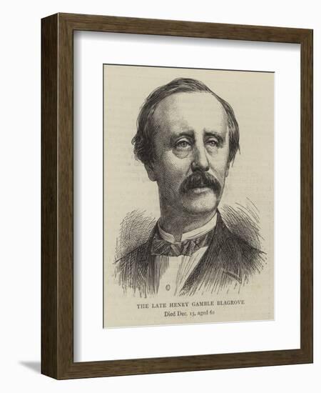 The Late Henry Gamble Blagrove-null-Framed Giclee Print