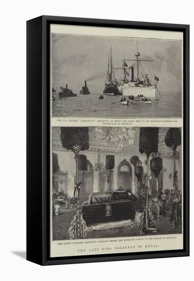 The Late King Kalakaua of Hawaii-null-Framed Stretched Canvas