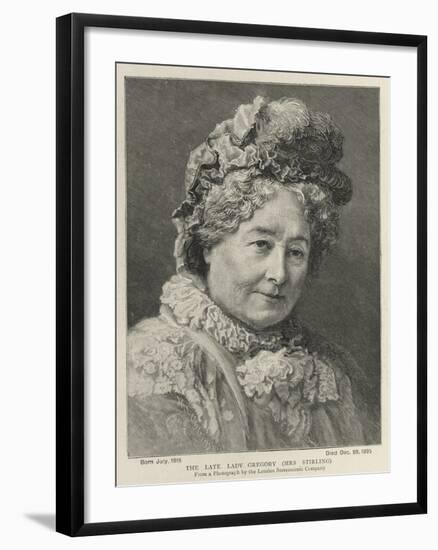 The Late Lady Gregory, Mrs Stirling-null-Framed Giclee Print