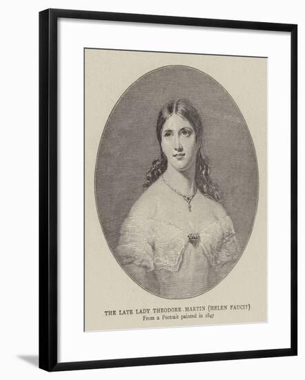 The Late Lady Theodore Martin, Helen Faucit-null-Framed Giclee Print