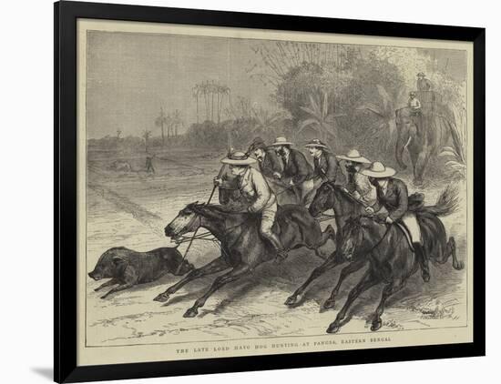 The Late Lord Mayo Hog Hunting at Pangsa, Eastern Bengal-null-Framed Premium Giclee Print