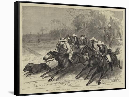 The Late Lord Mayo Hog Hunting at Pangsa, Eastern Bengal-null-Framed Stretched Canvas