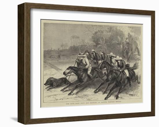 The Late Lord Mayo Hog Hunting at Pangsa, Eastern Bengal-null-Framed Giclee Print