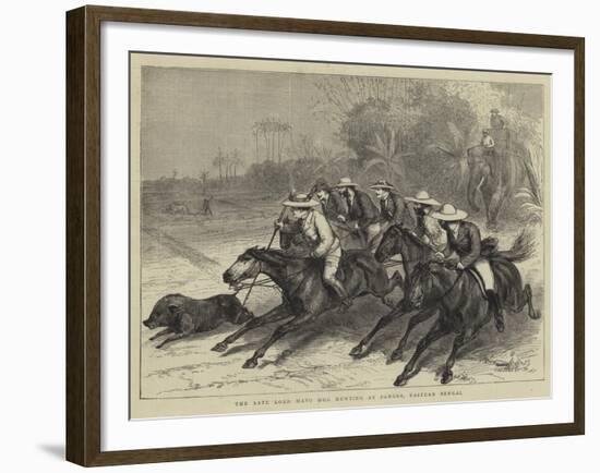 The Late Lord Mayo Hog Hunting at Pangsa, Eastern Bengal-null-Framed Giclee Print