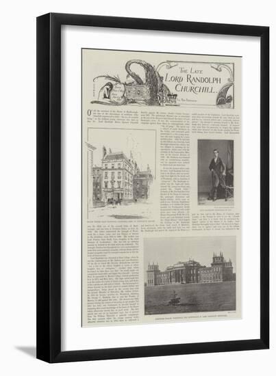 The Late Lord Randolph Churchill-null-Framed Premium Giclee Print