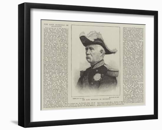 The Late Marechal De Macmahon-null-Framed Giclee Print