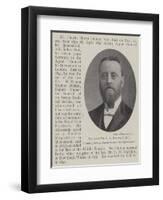 The Late Mr C S Dicken, Cmg, Formerly Acting Agent-General for Queensland-null-Framed Giclee Print