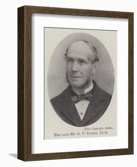 The Late Mr G V Patton-null-Framed Giclee Print