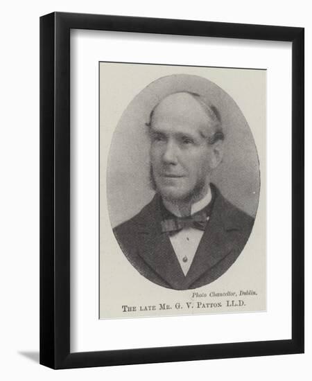 The Late Mr G V Patton-null-Framed Giclee Print