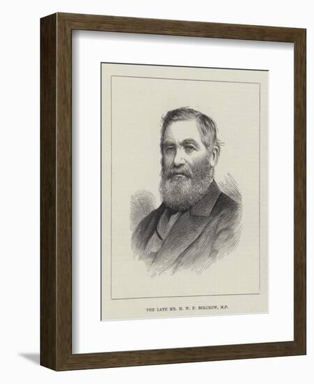 The Late Mr H W F Bolckow-null-Framed Giclee Print